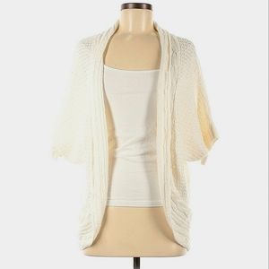 Derek Heart Cocoon Cardigan Lightweight Knit Top Cream Medium